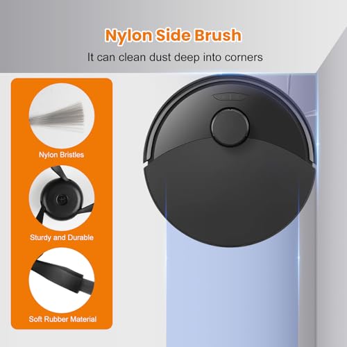 Image of 22 Pack Replacement Accessories for Dreame Aqua10 Ultra Roller Robot Vacuum | 1 Pair Main Brush 2 Roller Mops 6 Side Brushes 4 HEPA Filters 6 Dust Bags 1 Cleaning Brush 1 Screwdriver