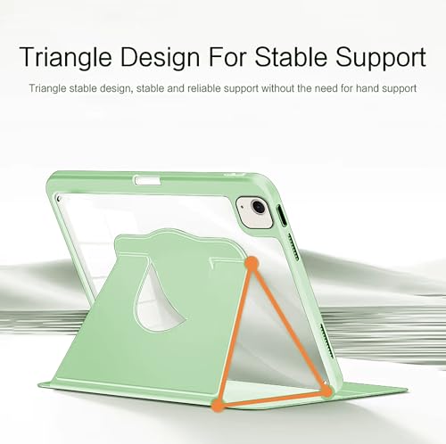 Image of TGK Rotating Case Cover for iPad Air 13 inch M4 /M3 /M2 (2026 /2025 /2024) with Pencil Holder (Mint Green)