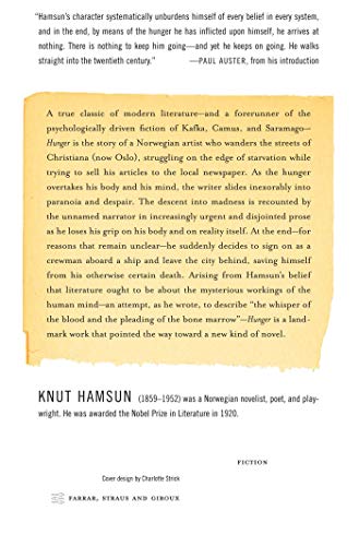 Image of Hunger: A Novel (FSG Classics)