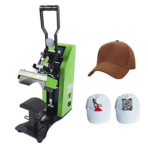 CASEGO Máquina de prensado en Caliente para Gorras, máquina de prensado en Caliente para Gorras de 220 V, impresión por sublimación, Gorra de béisbol