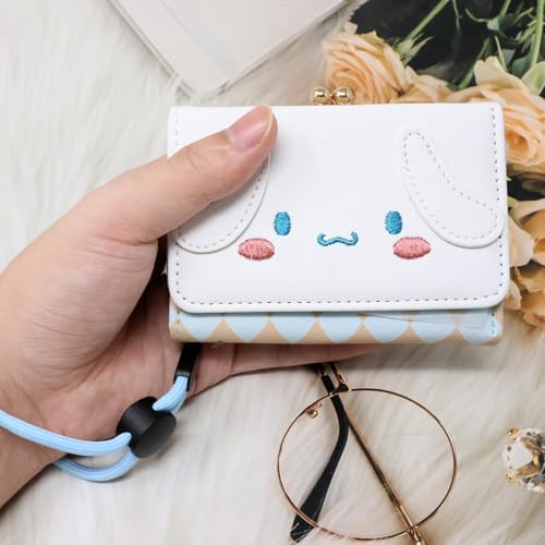 Honbay Fashion Cute Cartoon Wallet, Small Wallet, Women Ladies Short Wallet, PU Leather Tri-fold Wallet, Money Bag, Coin Cash Cards Pouch Purse, Kiss Lock Change Purse Clutch Purse 7
