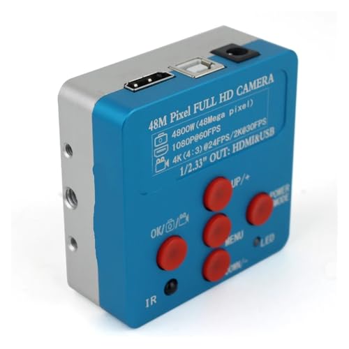 Image of 48MP 4K USB HDMI Digital Video Monocular Microscope Camera with 130X C-Mount Lens for Soldering and PCB Repair