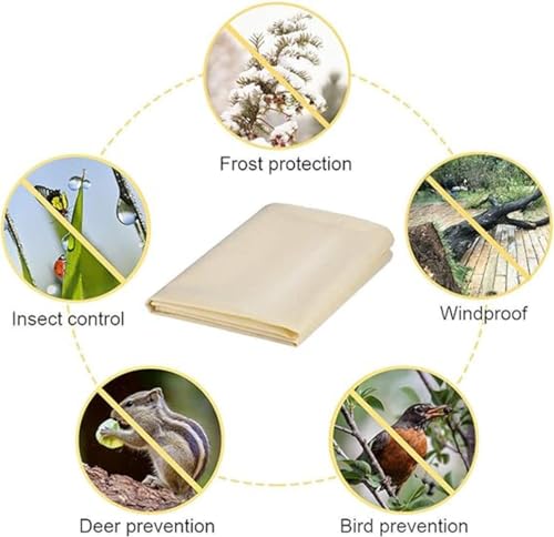 Lonnalee Garden Fleece Plant Frost Protection 2 Packs 60x80cmPlant Covers For WinterProtect Plant From Being DamagedBad Weather Or PestsMedium Plant Covers For Olive Tree Potted Palms Shrub (60*80cm) - Image 2
