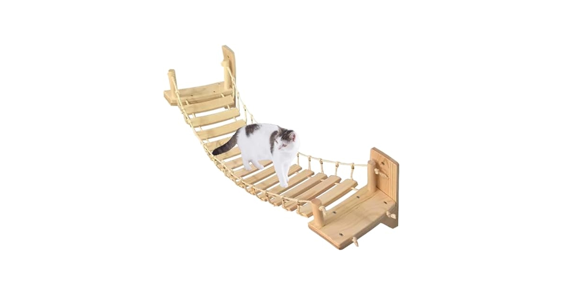 猫の木製柵壁掛け　78cm Amazon | 壁掛け式の猫がけです 猫用ジャングルジムです 無垢材