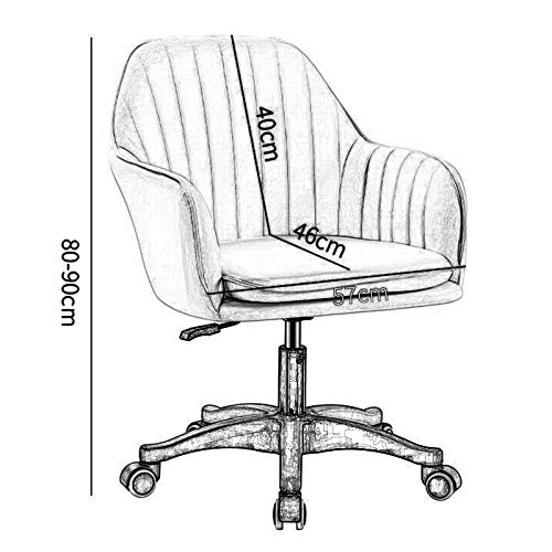 Chaise de bureau ergonomique à hauteur réglable avec 5 roues