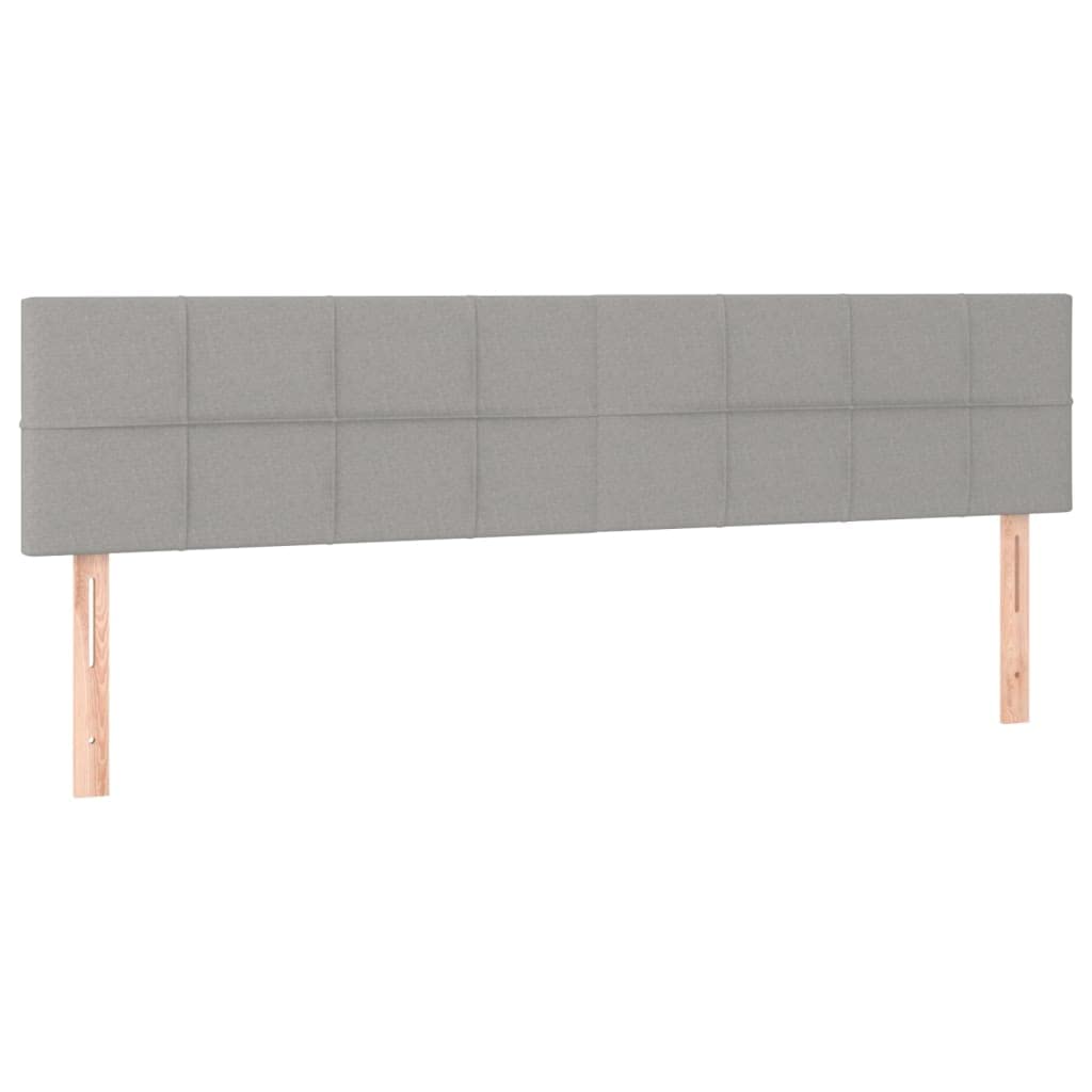 vidaXL Tête de lit à LED Gris Clair 160x5x78/88 cm Tissu