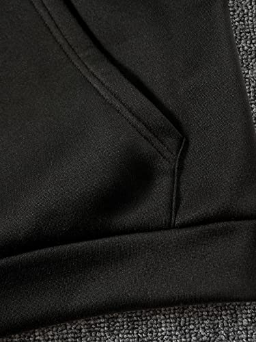 WDIRARA Men's Letter Graphic Print Drawstring Pocket Hoodie Pullovers Sweatshirt4