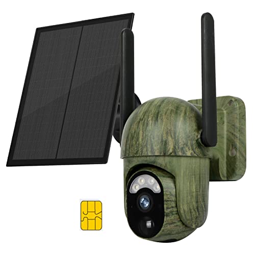 Solar 4G Lte Cellular Trail Camera With 360° Ptz, Color Night Vision, Smart Alerts, And Ip66 Protection For Hunting And Security. Includes Sim Card. Ideal For Outdoor Game And Wildlife Monitoring #TOP3