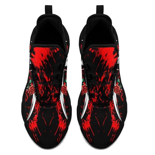 Skull Road Running Shoes for Men Women Athletic Cushioned Durable Sport Tennis Shoes Cool Scythe Cross-Training Sneakers3