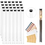 Clear Plastic Tube with Black lid, Storage Holder for 8-10 inch Incense Sticks, Preserves Aroma (24)