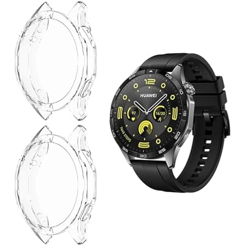 HOMTERN 2-Pack TPU Cases for HUAWEI Watch GT4 Cover