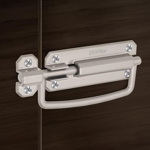 Image of Plantex Door Latch for Main Door /Sliding Door Lock /Door Lock Latch /Stopper for Home /Baby Latch forBathroom /Door Latches /Door Latch Lock for Home /Office /Bedroom Doors - Pack of 1 (Matt)