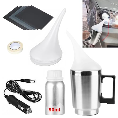Image of STHIRA Headlight Restoration Repair Kit, 90ml Car Headlamp Lens Cleaner & Polishing Accessories Tool Kit for Removing Oxidation, Yellowing, Scratches and Restoring Clarity