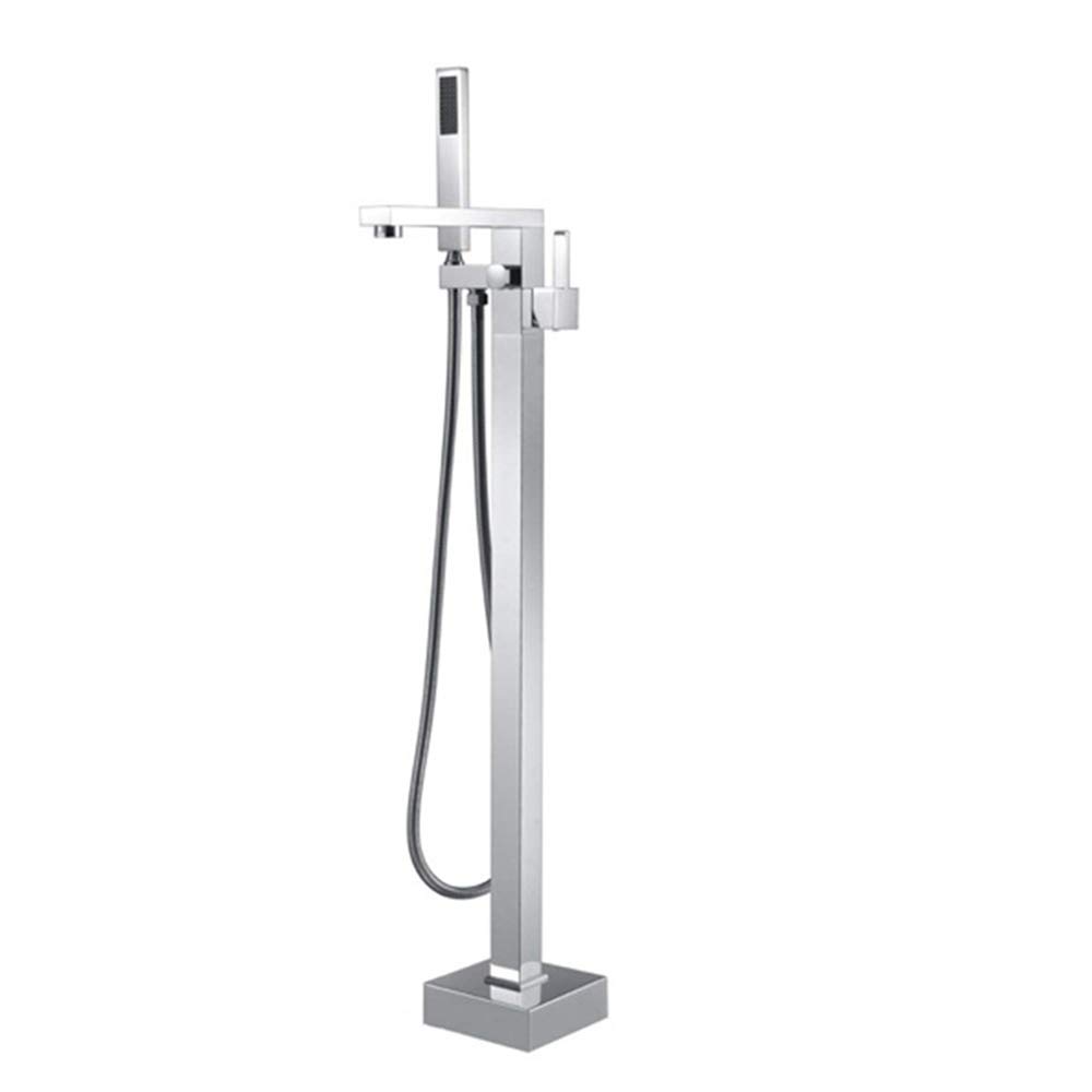 Robinet baignoire autoportant mélangeur bain douche laiton colonne sol