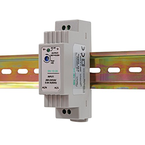 Auforua® Hutschienen Netzteil LED Trafo 230VAC / 24V DC 0.63A 15W; Konstantspannung DIN-Schiene Netzteil für LED Produkte 24V DC; Schaltnetzteil Hutschienennetzteil