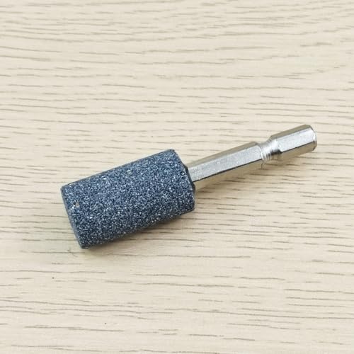 πππππππ 10 Pcs 16 mm Cylindrical Shape Rotary Grinding Stone with 1/4\" Hex Shank Aluminum Oxide Mounted Grinding Point for Drill