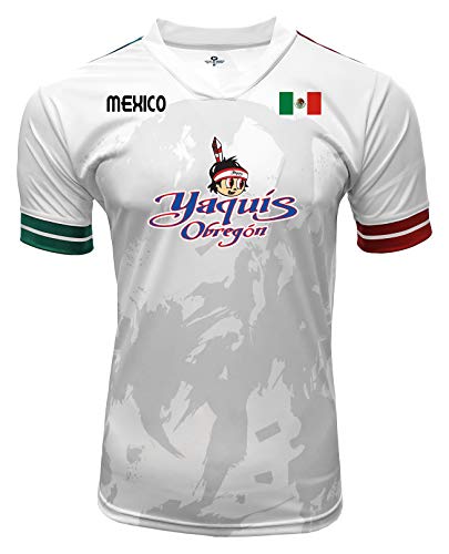 Jersey Mexico Yaquis de Obregon 100% Polyester Blanco/Gris Made in Mexico miniatura 1