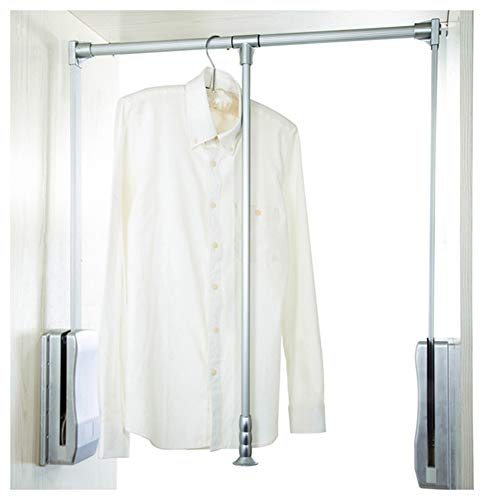 HTTGDGDH Drop-Down Closet Hanger, Aluminum Closet Storage Rack, Drying Rack, Adjustable Closet Rod, Wardrobe Lifter Storage Rack, Effective Space Saving, Bearing 30 Kg,600-830mm
