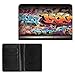 Graffiti Hip Hop Passport Holder for Travel Document Holders PU Leather Credit Card Holder Minimalist Front Pocket Wallet Fashion Passport Wallet Cover Case Slim Bifold