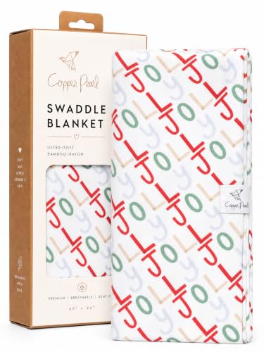 Image of Copper Pearl Swaddle Blankets for Newborns | Soft Stretchy Receiving Blankets for Boys and Girls | Large 46 x 46 Inch Baby Blankets | Lightweight and Breathable Swaddles | Jolly