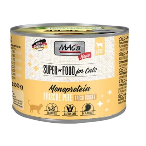Produktbild von MAC's Cat Mono Sensitive Pute Nassfutter - 6 x 200 g