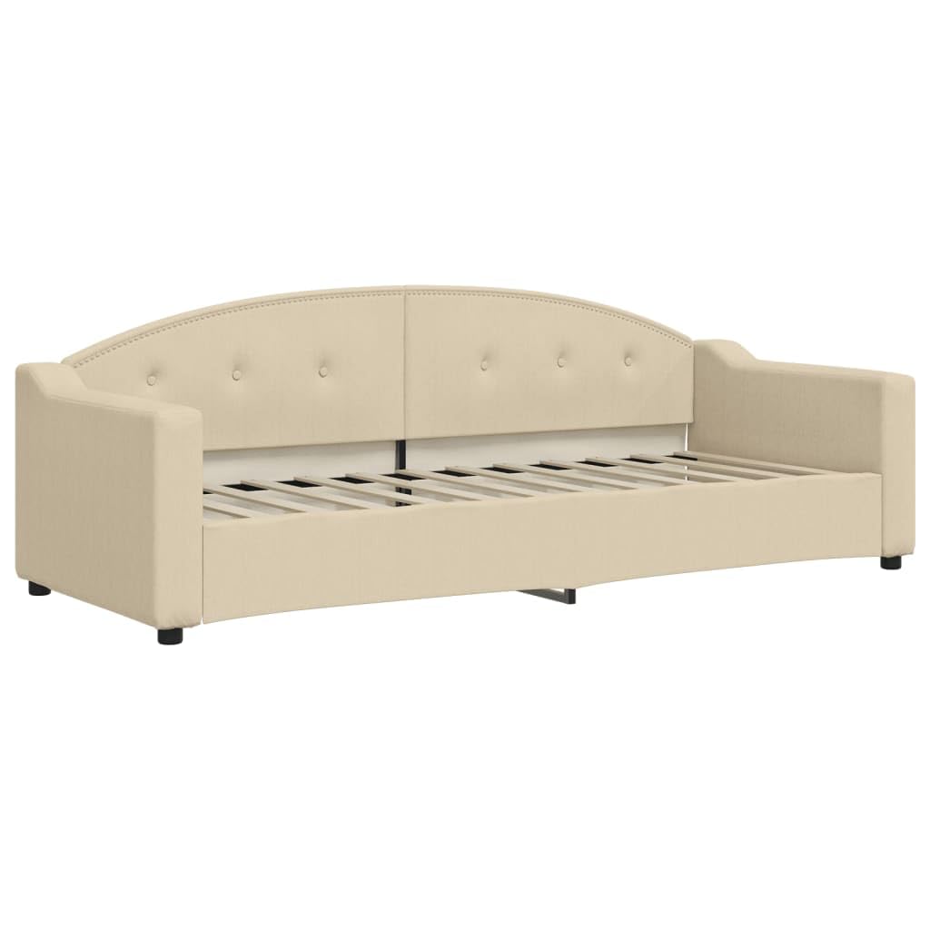 Tapicerowany 2 w 1 z funkcją spania gościnny Kremowy 80 x 200 cm