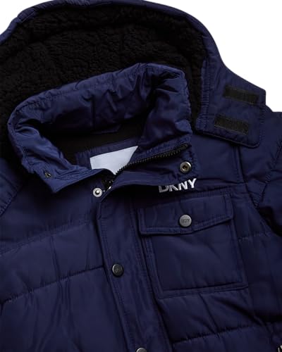 DKNY Boys Puffer Jacket - Heavyweight Sherpa Lined Quilted Parka Winter Coat - Water Resistant Insulated Kids Winter Jacket3