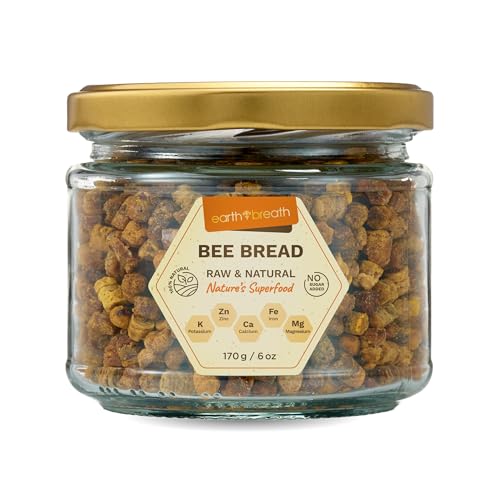 Earthbreath Pan de abeja 170g - Polen de abeja fermentado naturalmente - Perga / ambrosia natural pura y cruda - Libre de cualquier aditivo artificial