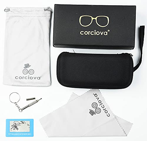 Corciova CORCIOVA-160118123-04 Women Trendy Oversized Sunglasses Polarized Uv 400 Protection Dark Champagne Frame Brown Lens thumb #7