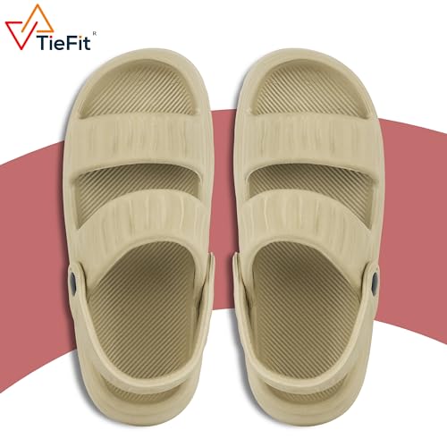Image of TieFit Extra Soft Cushion Arch Fit Support Comfortable Adjustable Ankle Strap Outdoor Daily Use Sandal Slide For Men