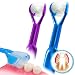 DenTrust 2PK Triple Clean 3-Sided Toothbrush | Made in USA | Easily Brush Better | Kids Child Autism Special Needs Braces