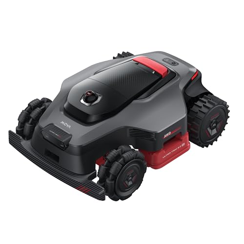 MOVA LiDAX Ultra 2000 AWD Robot Tagliaerba 36V, senza RTK, Mappatura Assistita dall'IA, LiDAR 3D 360° + AI Dual Vision, Doppio Disco (6 lame ciascuno), Taglio Bordo
