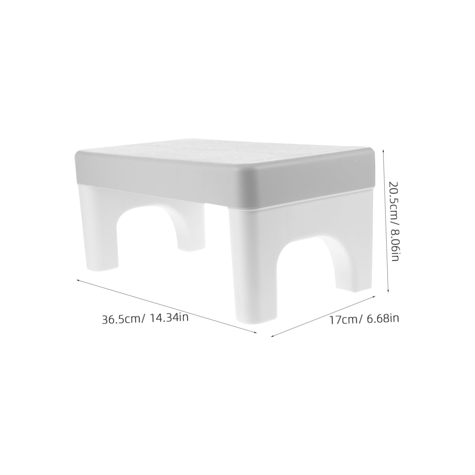 IWOWHERO Plastic Toilet Stool Step Stool for Adults Squatting Footstool Anti-Slip