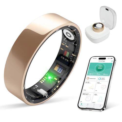 BIEMHA Smart Ring with Sleep Monitoring, 10-Day Battery Life, Stress/Heart