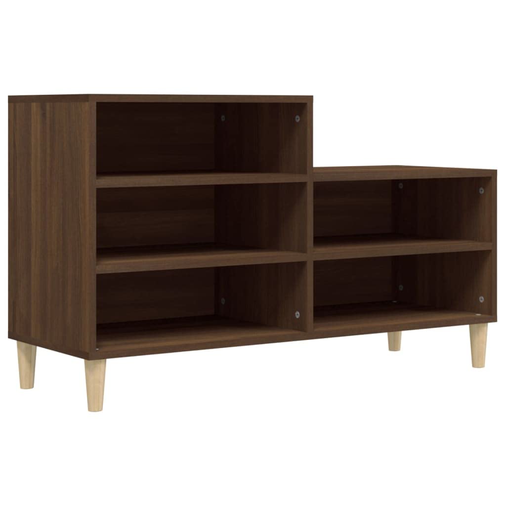 Meuble de rangement chaussures en chêne marron parfait pour sublimer l'ambiance de votre couloir