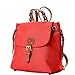Dooney & Bourke Handbags for Women, Small Nylon Flap Backpack Purse - Red