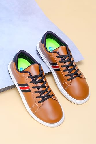 Image of ATHCO mens Milan Sneaker|Memory Foam Comfort|Laceup|Casual Shoes for Men|Soft Trendy Shoes For men|Fashion Sneaker|Genz|Millennials|Alpha|Footwear|Lightweight|EasyCare|Comfortable|Dailyuse|Extrasoft|SlipResistant|Durable|EasyCare|Shoes For Men's & Boy's
