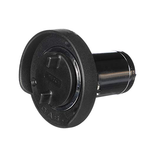 Seachoice Deck Mount Gas Fill Plate W/ Plastic Cap, Chrome-Plated Zinc, Includes Ground Screw And Cap Tether Strap #TOP1