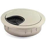 HJ Garden 1pcs 2 inch (50mm) Metal Desk Grommets for Managing and Hiding Wire Cord Cable Hole Cover Office PC Desk Cable Cord Organizer Zinc Alloy Cover Champagne