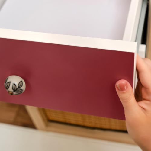 Papel adhesivo para muebles mate autoadhesivo impermeable burdeos 4