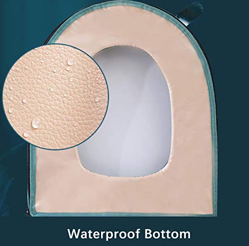 Universal-WC-Sitzkissen, WC-Sitzbezug-Set, Reißverschluss, wasserdicht, WC-Sitzbezug-Pads, antibakterielle Luxus-Toiletten, warme WC-Sitzmatte, waschbar (blau) (rosa) – Bild 6