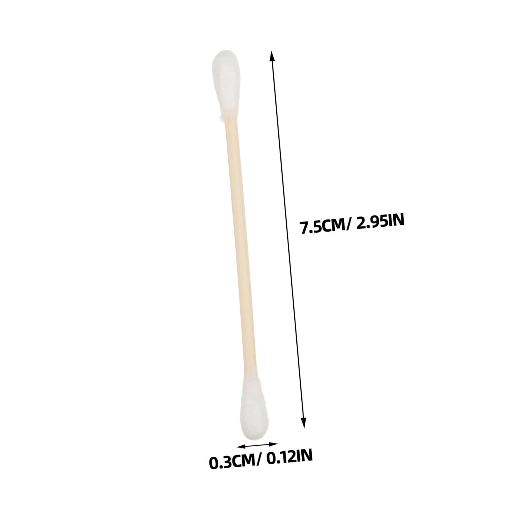 CIYODO 100 Pcs Double Tipped Cotton Swabs Wooden Handle for Ear Cleaning Makeup and Small Area Cleaning