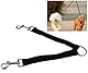 Be In Your Mind Coupler Hundeleine, Doppelleine, 2 Hunde auf 1 Leine, Nylon, Schwarz, 23 cm Länge
