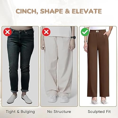 Linebalm Drape Pants,LineBalm Pants for Women,Drape High Rise Pull-On Stretch Pants, Casual Wide Leg Pants with Pockets3