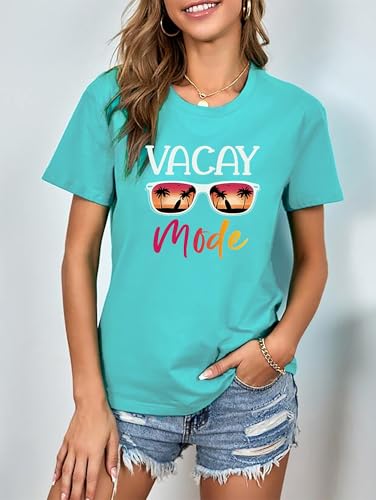 Image of Ohana Means Family Tshirt Women: Hawaii Tropical Graphic T-Shirt Summer Vacation Short Sleeve Tee Top