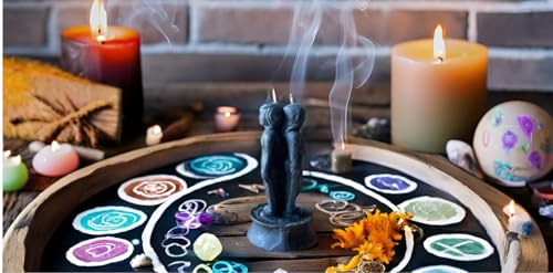 Image of Couple Separation with Herbs & Oils | Candle Cord Cutting, Spell Candle | Ritual, Magic, Unscented | Soy Wax Candle | (14H X 7W) cm-159Grams