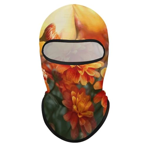 Balaclava para hombre y mujer, máscara para esquí con diseño floral de otoño, cubre rostro completo, ideal para ciclismo miniatura 7