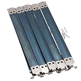 KUKU工房 バネ口金具 ばね口 長さ15cm 幅1.3cm 5本セット (シルバー)