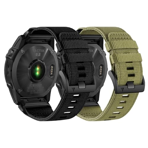 Bracelet montre 26mm nylon pour Garmin Fenix 7X et 6X Pro robuste