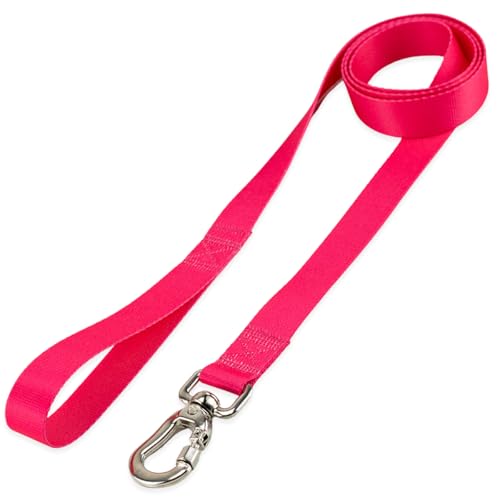Basic Pet Coleira Guia 2 Metros Para Cães Cachorro Adestramento Passeio Porte Grande Médio Pequeno (Rosa, P)